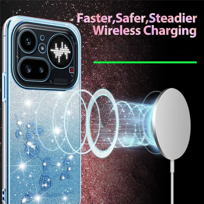 Coque Nothing Phone (4a) Pro Fleurs Pailletée Dégradé