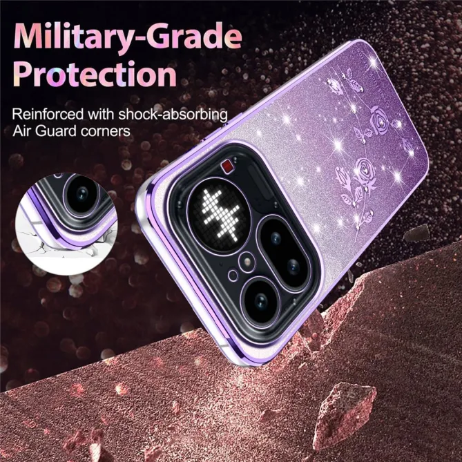 Coque Nothing Phone (4a) Pro Fleurs Pailletée Dégradé