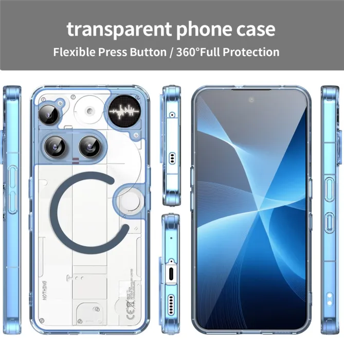 Coque Nothing Phone (3) Transparente Compatible MagSafe