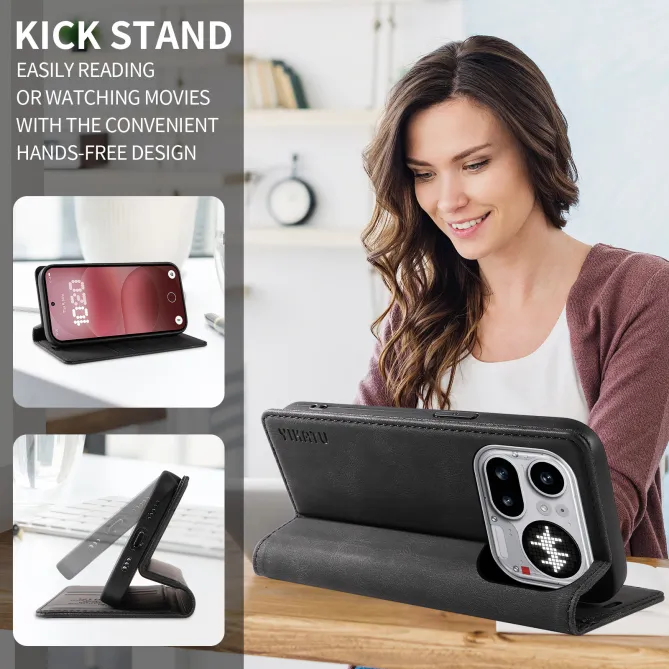 Étui Nothing Phone (4a) Pro YIKATU Simili Cuir Skin Touch