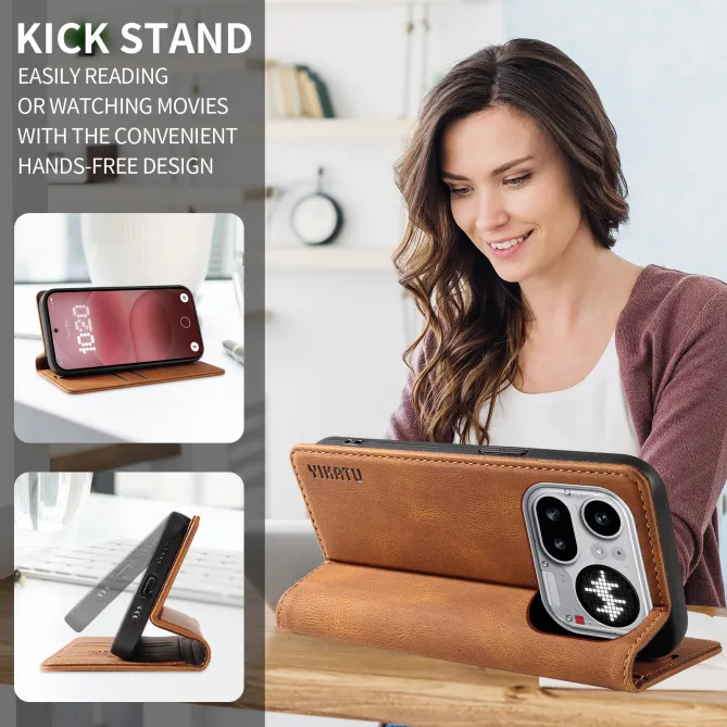 Étui Nothing Phone (4a) Pro YIKATU Simili Cuir Skin Touch