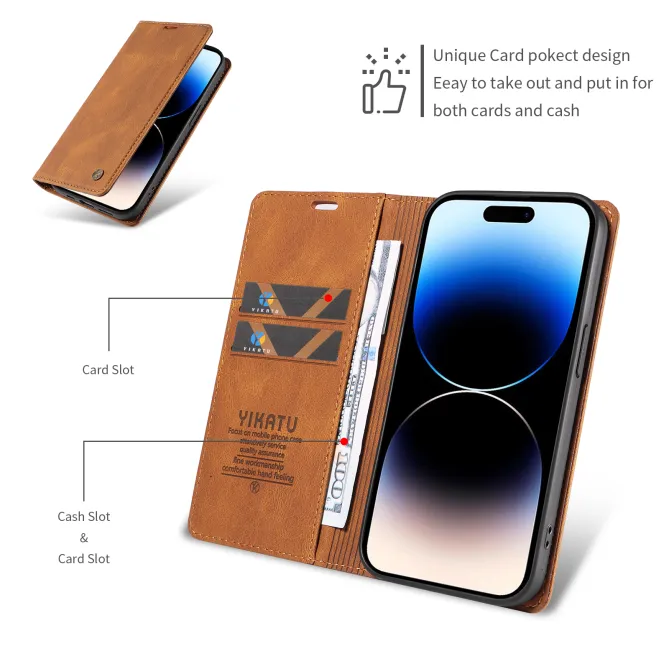 Étui Nothing Phone (4a) Pro YIKATU Simili Cuir Skin Touch