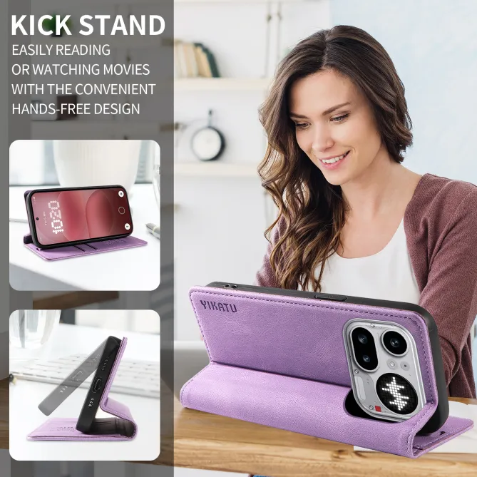 Étui Nothing Phone (4a) Pro YIKATU Simili Cuir Skin Touch