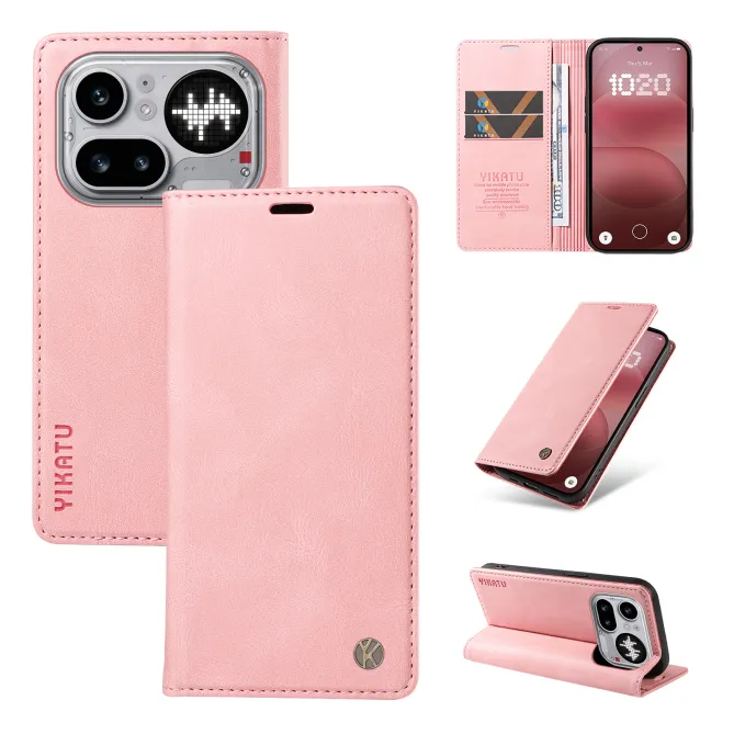 Étui Nothing Phone (4a) Pro YIKATU Simili Cuir Skin Touch