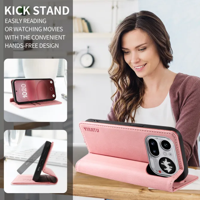 Étui Nothing Phone (4a) Pro YIKATU Simili Cuir Skin Touch