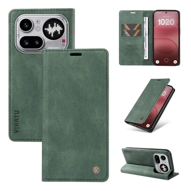 Étui Nothing Phone (4a) Pro YIKATU Simili Cuir Skin Touch