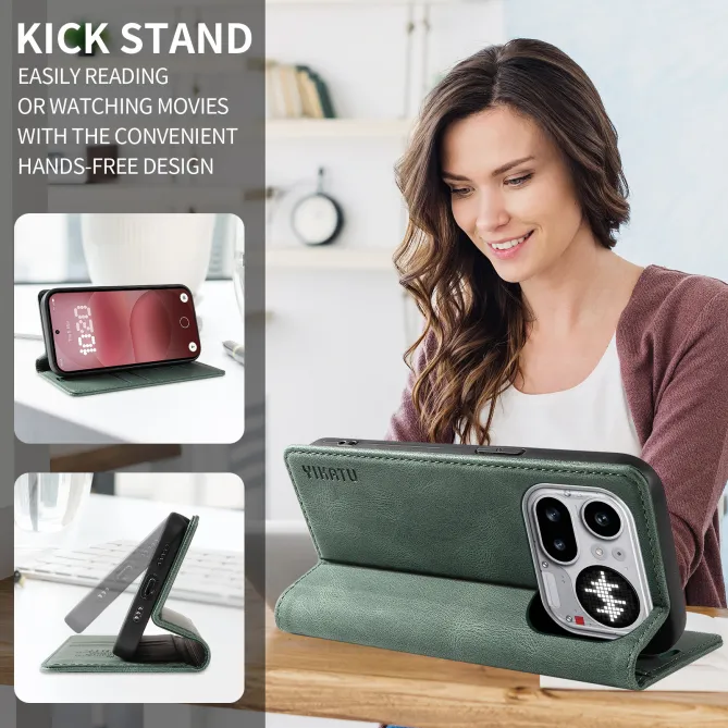 Étui Nothing Phone (4a) Pro YIKATU Simili Cuir Skin Touch