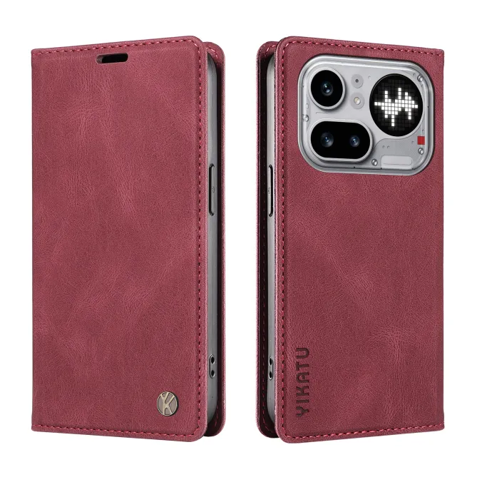 Étui Nothing Phone (4a) Pro YIKATU Simili Cuir Skin Touch