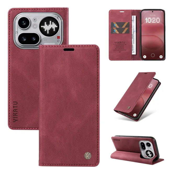 Étui Nothing Phone (4a) Pro YIKATU Simili Cuir Skin Touch