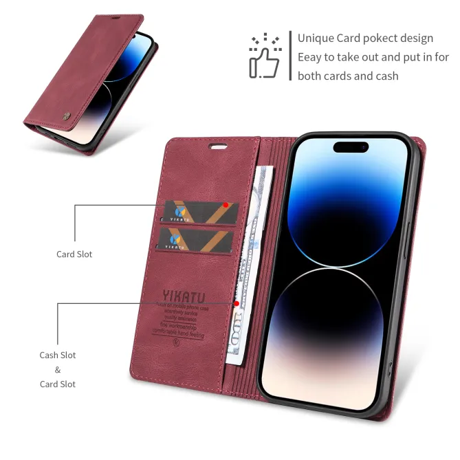 Étui Nothing Phone (4a) Pro YIKATU Simili Cuir Skin Touch