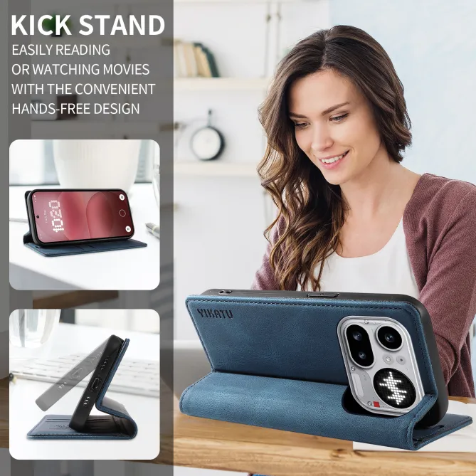 Étui Nothing Phone (4a) Pro YIKATU Simili Cuir Skin Touch