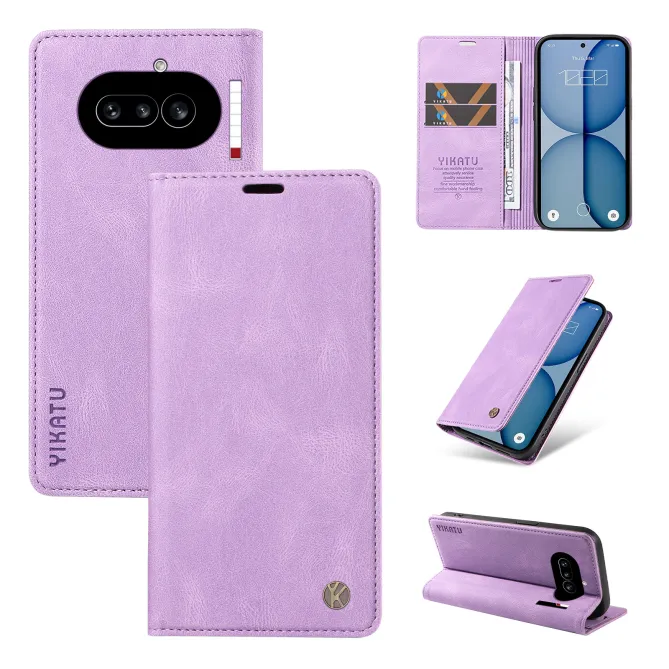 Étui Nothing Phone (4a) YIKATU Simili Cuir Skin Touch