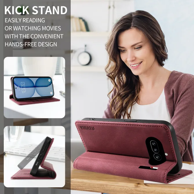 Étui Nothing Phone (4a) YIKATU Simili Cuir Skin Touch