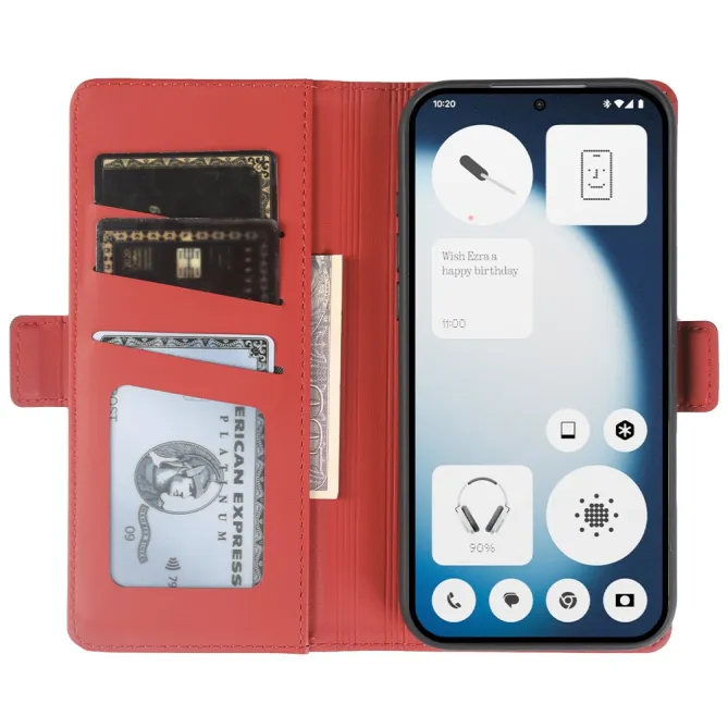 Housse Nothing Phone (3a) Lite Simili Cuir Skin-Touch avec Porte-Cartes