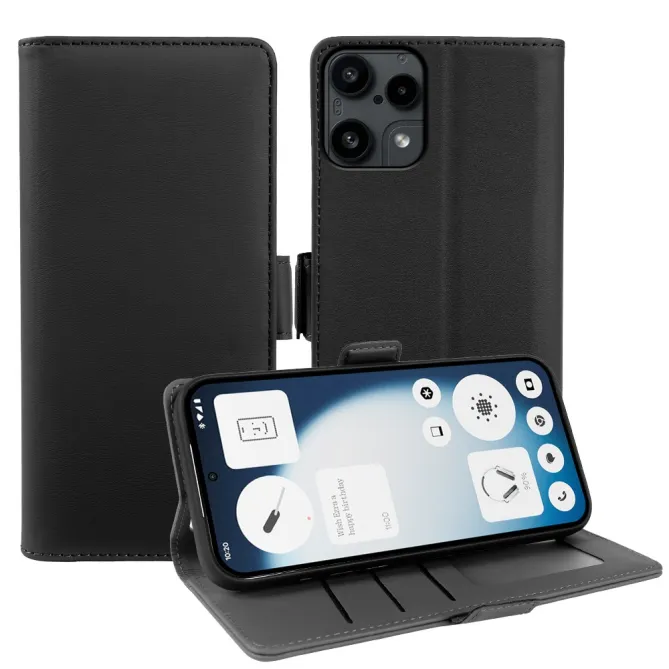 Housse Nothing Phone (3a) Lite Simili Cuir Skin-Touch avec Porte-Cartes