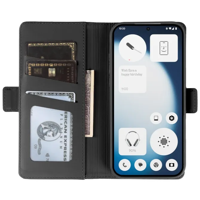 Housse Nothing Phone (3a) Lite Simili Cuir Skin-Touch avec Porte-Cartes