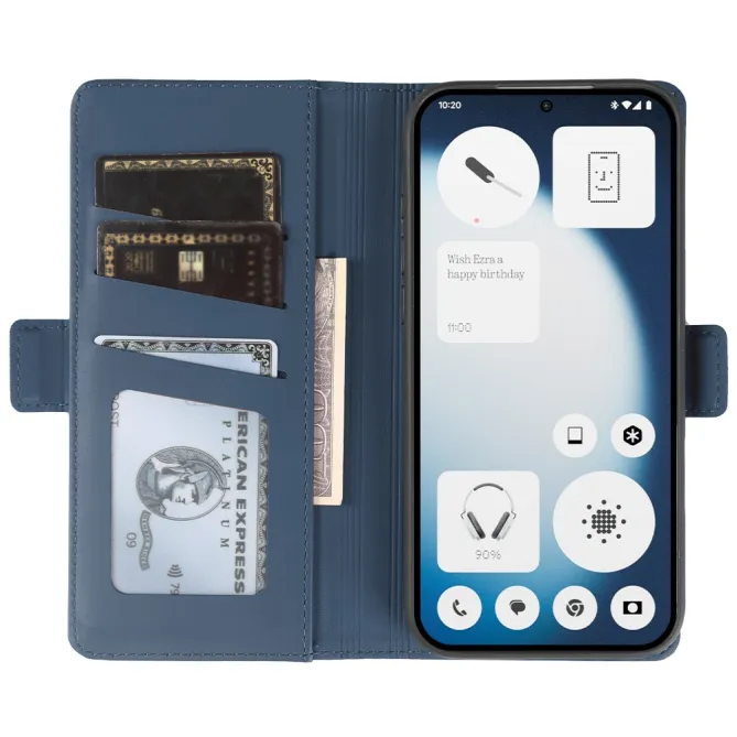 Housse Nothing Phone (3a) Lite Simili Cuir Skin-Touch avec Porte-Cartes