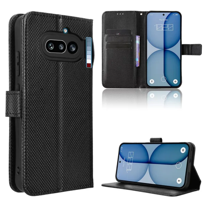 Housse Nothing Phone (4a) Simili Cuir Diamant avec Lanière