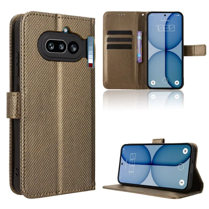 Housse Nothing Phone (4a) Simili Cuir Diamant avec Lanière