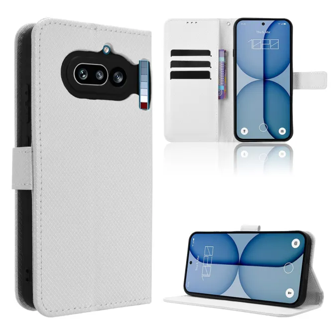 Housse Nothing Phone (4a) Simili Cuir Diamant avec Lanière