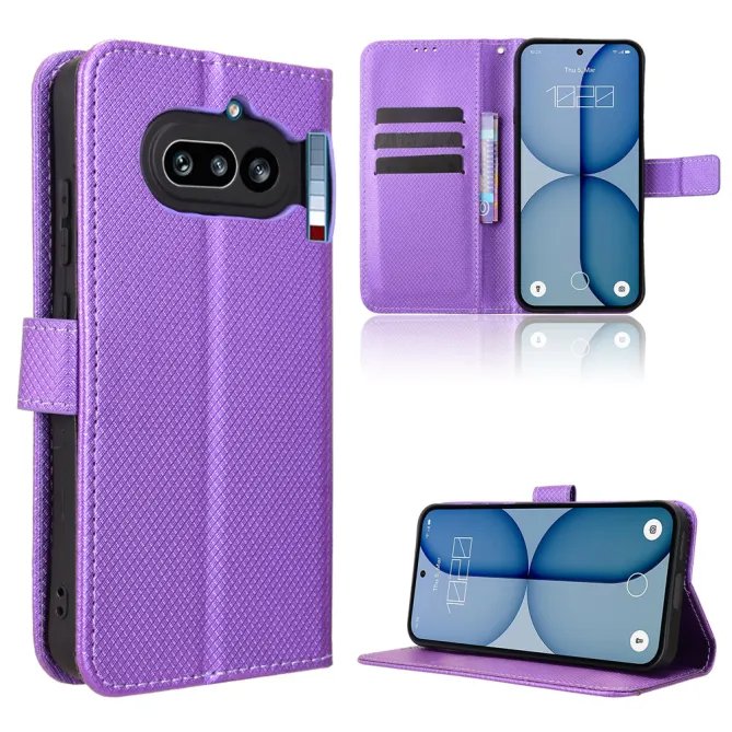 Housse Nothing Phone (4a) Simili Cuir Diamant avec Lanière