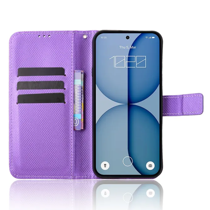 Housse Nothing Phone (4a) Simili Cuir Diamant avec Lanière