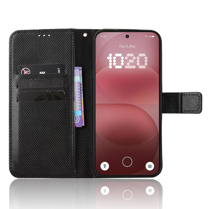 Housse Nothing Phone (4a) Pro Simili Cuir Diamant avec Lanière