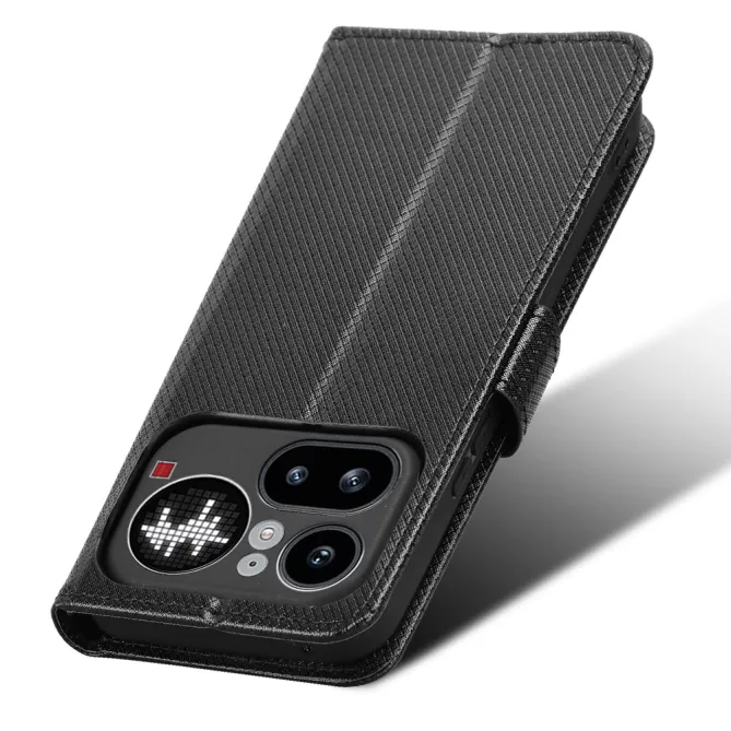 Housse Nothing Phone (4a) Pro Simili Cuir Diamant avec Lanière