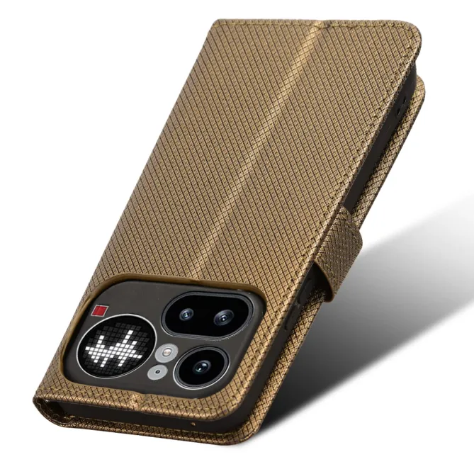 Housse Nothing Phone (4a) Pro Simili Cuir Diamant avec Lanière