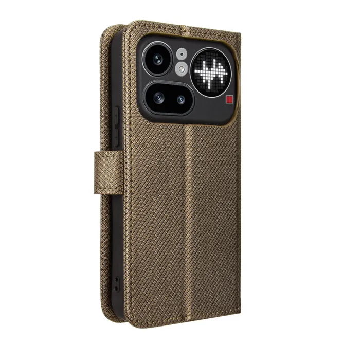 Housse Nothing Phone (4a) Pro Simili Cuir Diamant avec Lanière