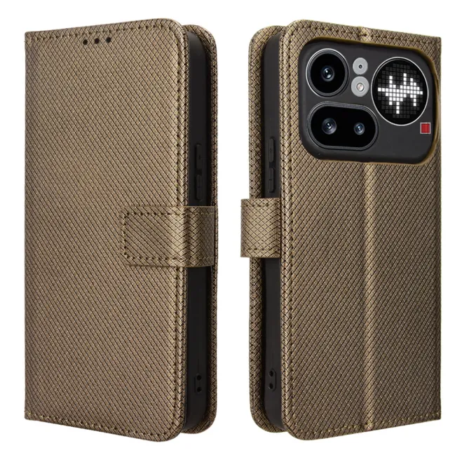 Housse Nothing Phone (4a) Pro Simili Cuir Diamant avec Lanière