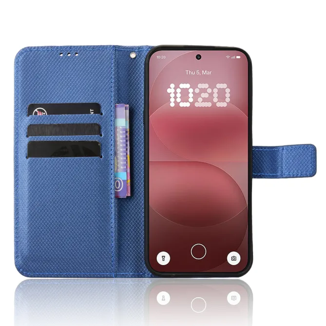 Housse Nothing Phone (4a) Pro Simili Cuir Diamant avec Lanière