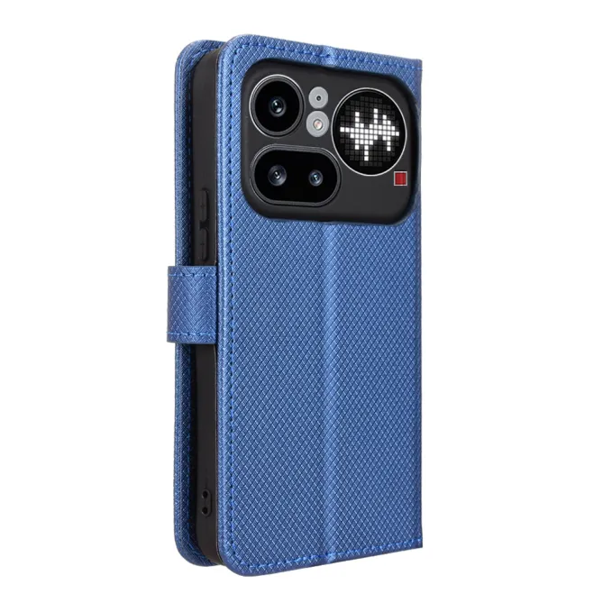 Housse Nothing Phone (4a) Pro Simili Cuir Diamant avec Lanière