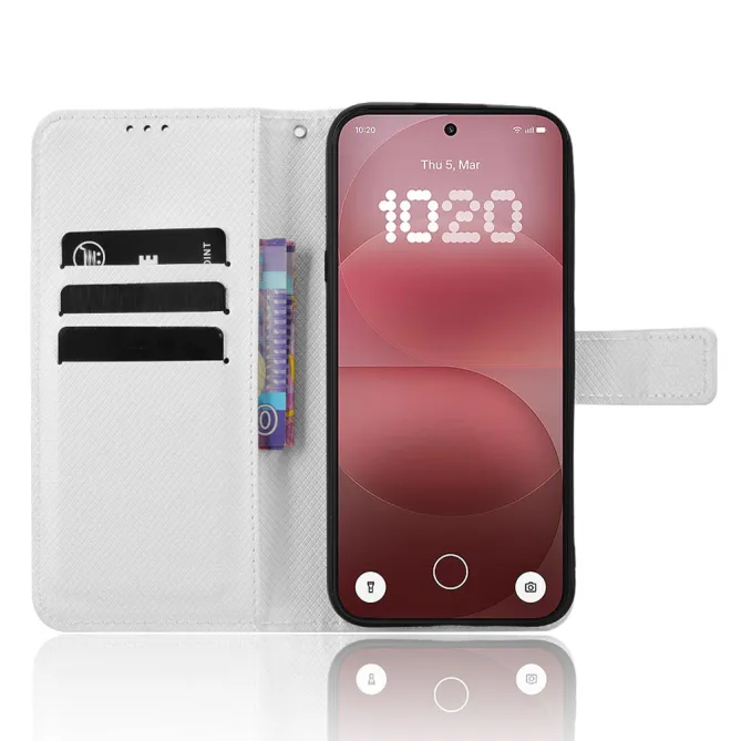 Housse Nothing Phone (4a) Pro Simili Cuir Diamant avec Lanière