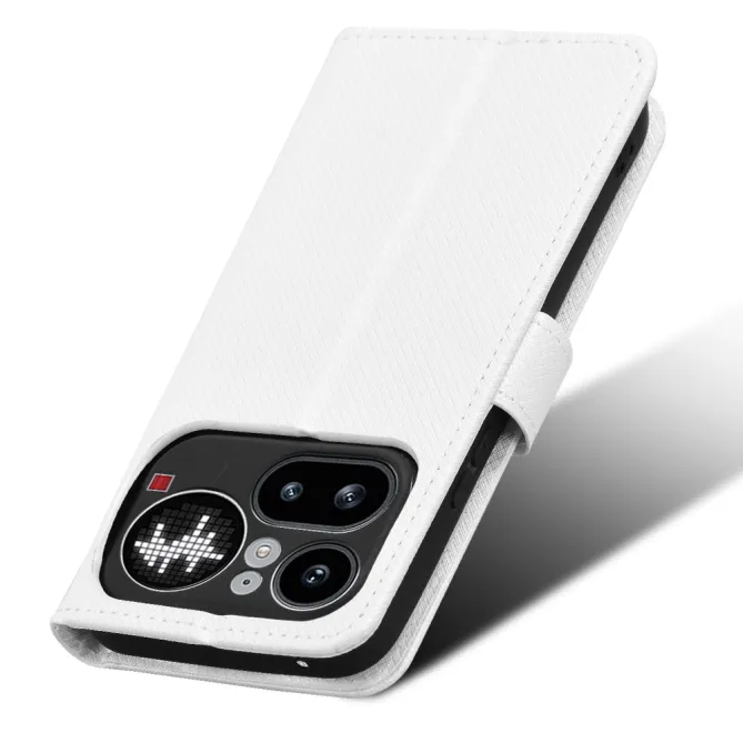 Housse Nothing Phone (4a) Pro Simili Cuir Diamant avec Lanière