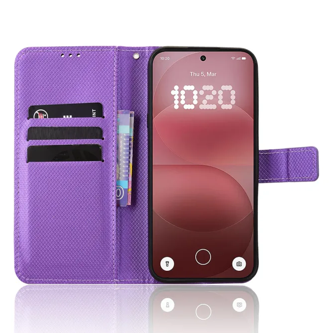 Housse Nothing Phone (4a) Pro Simili Cuir Diamant avec Lanière