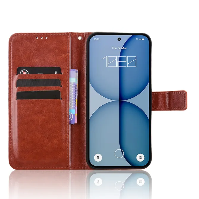 Housse Nothing Phone (4a) Simili Cuir Patiné à Lanière