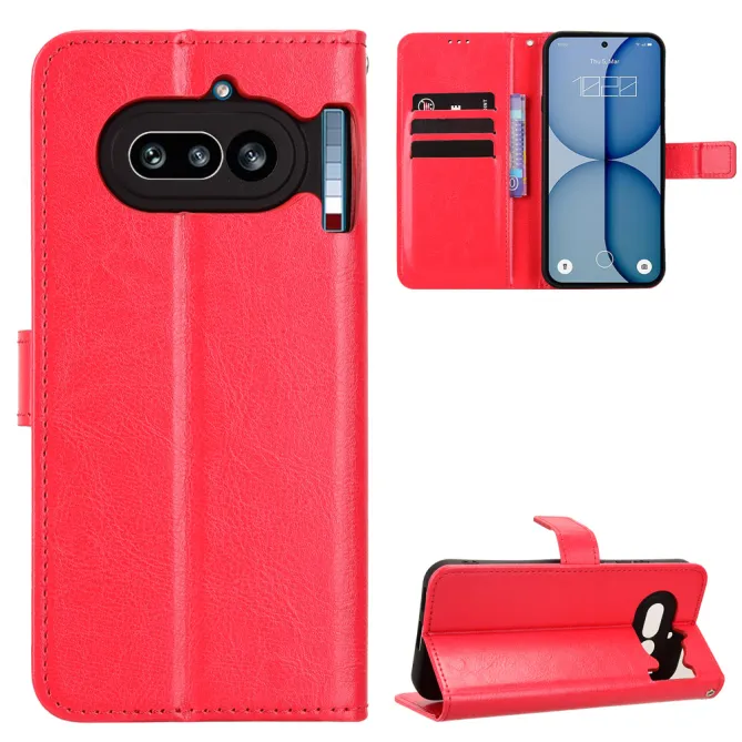 Housse Nothing Phone (4a) Simili Cuir Patiné à Lanière