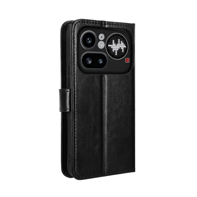 Housse Nothing Phone (4a) Pro Simili Cuir Patiné avec Lanière