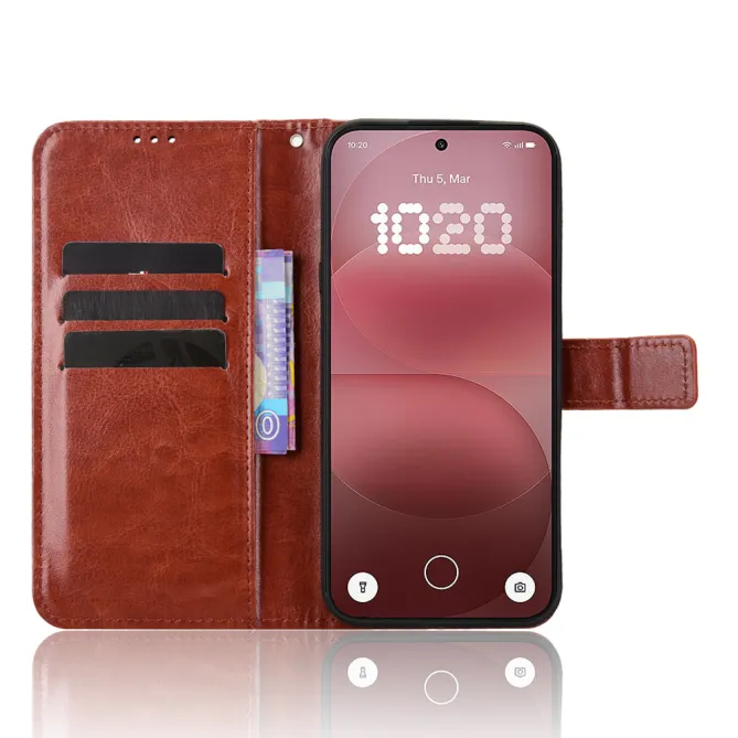 Housse Nothing Phone (4a) Pro Simili Cuir Patiné avec Lanière