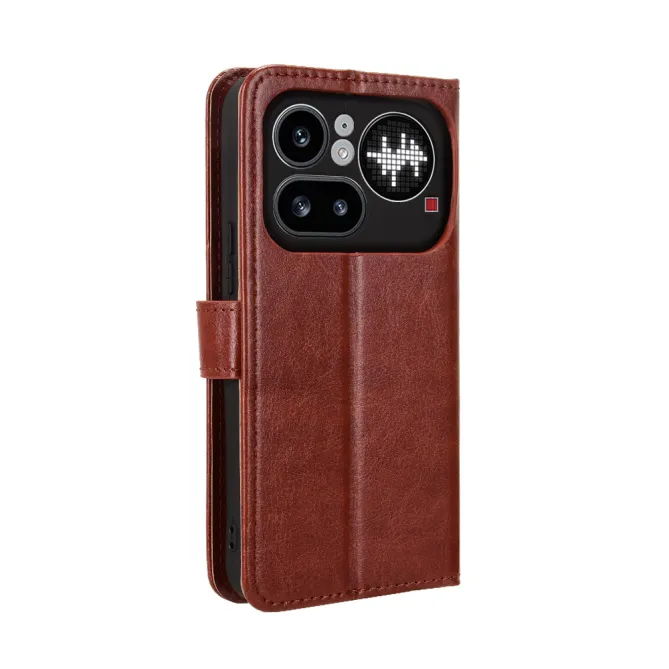 Housse Nothing Phone (4a) Pro Simili Cuir Patiné avec Lanière