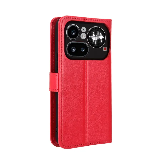 Housse Nothing Phone (4a) Pro Simili Cuir Patiné avec Lanière