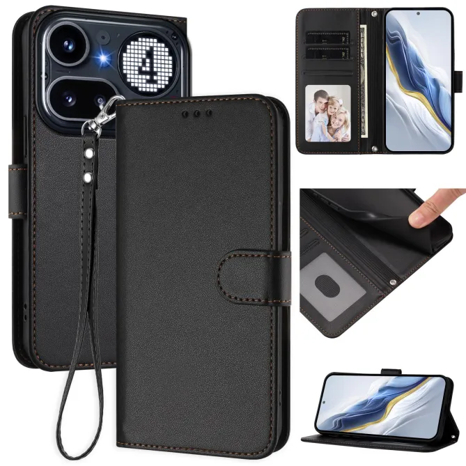 Housse Nothing Phone (4a) Pro Élégance Simili Cuir Coutures Apparentes