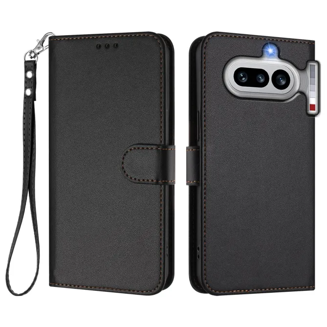 Housse Nothing Phone (4a) Élégance Simili Cuir Coutures Apparentes