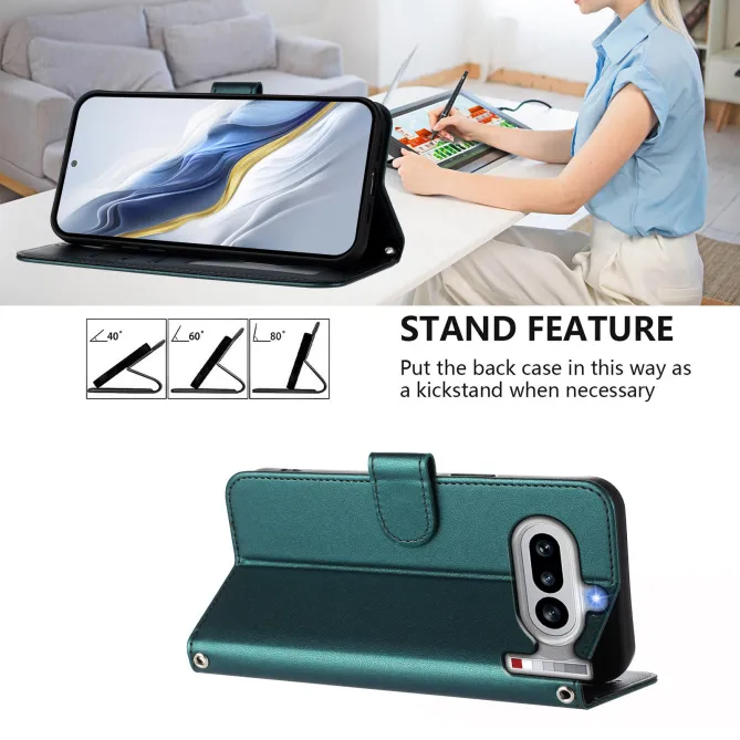 Housse Nothing Phone (4a) Élégance Simili Cuir Coutures Apparentes