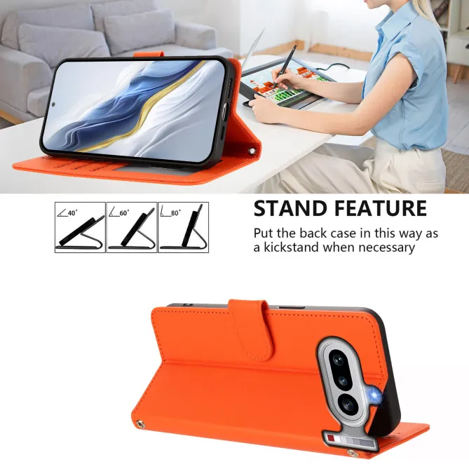 Housse Nothing Phone (4a) Élégance Simili Cuir Coutures Apparentes