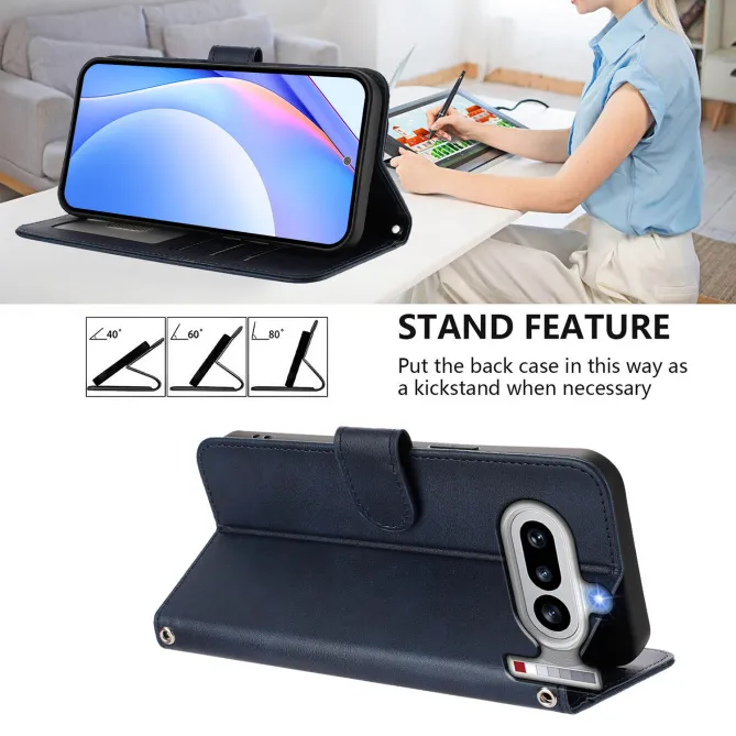 Housse Nothing Phone (4a) Portefeuille RFID Simili Cuir avec Dragonne