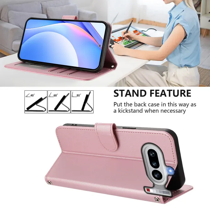 Housse Nothing Phone (4a) Portefeuille RFID Simili Cuir avec Dragonne