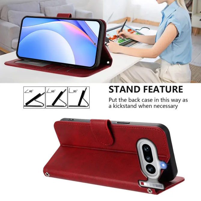 Housse Nothing Phone (4a) Portefeuille RFID Simili Cuir avec Dragonne