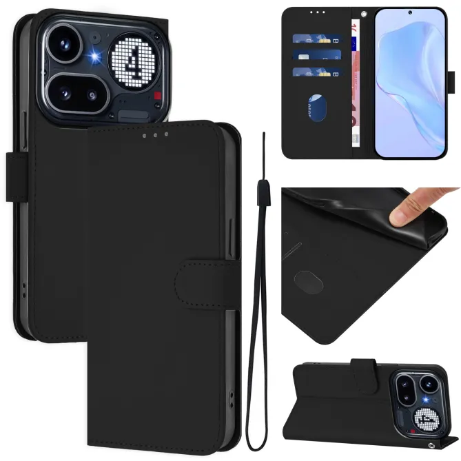 Housse Nothing Phone (4a) Pro Portefeuille Simili Cuir avec Dragonne